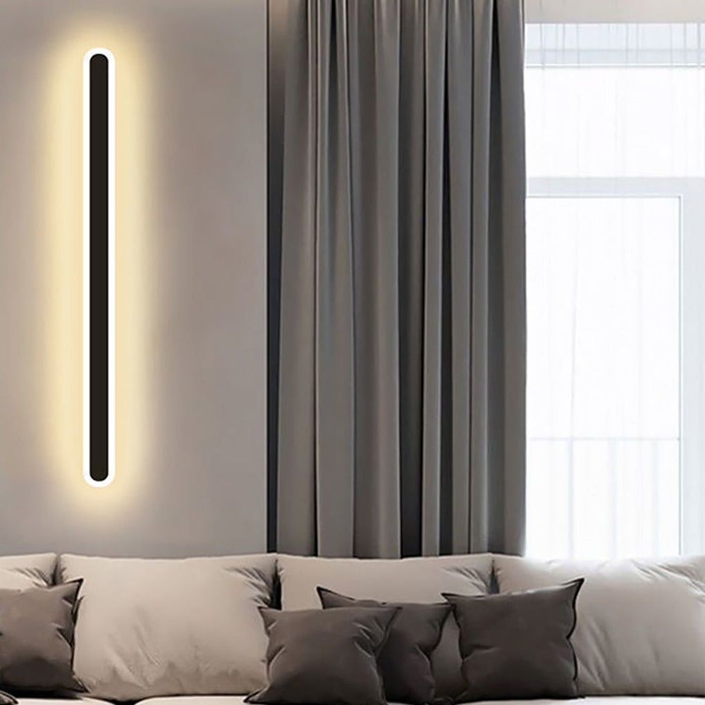 Nordic Minimalist Linear LED Black Wall Sconce