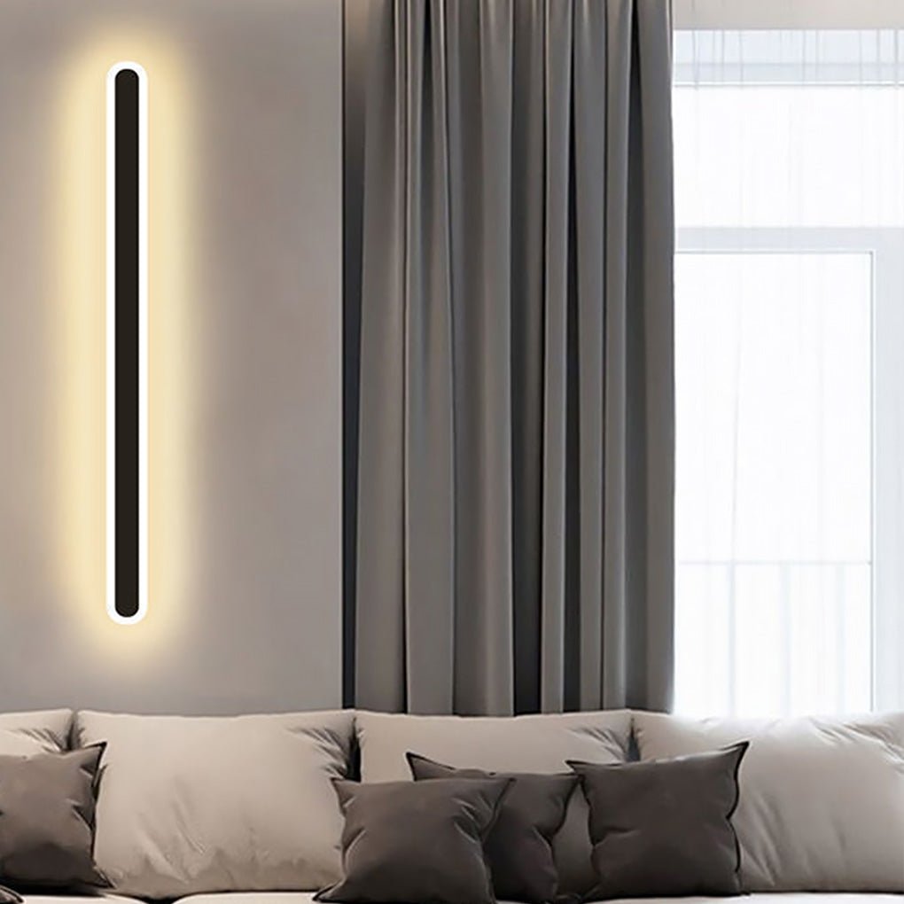 Nordic Minimalist Linear LED Black Wall Sconce