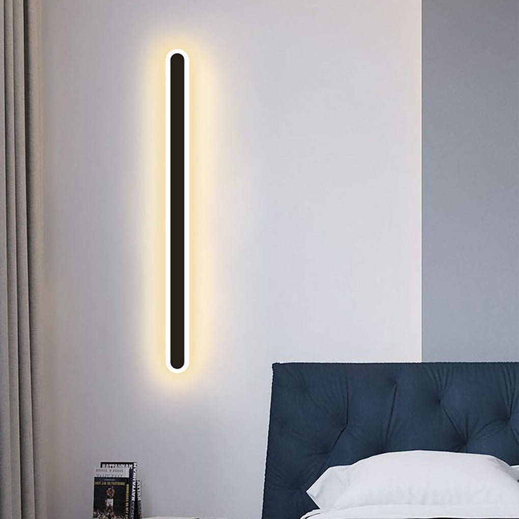 Nordic Minimalist Linear LED Black Wall Sconce