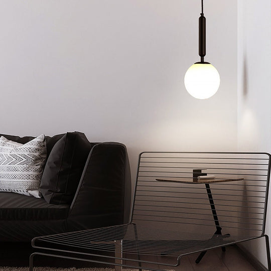 Nordic Minimalist Water Pattern Glass LED Pendant Light for Bedroom, Bedside, or Bar