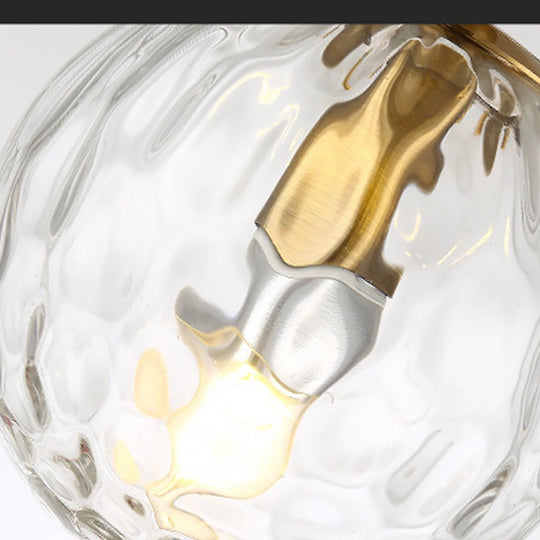 Nordic Minimalist Water Pattern Glass LED Pendant Light for Bedroom, Bedside, or Bar