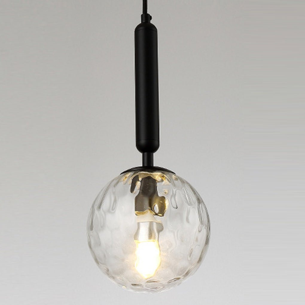 Nordic Minimalist Water Pattern Glass LED Pendant Light for Bedroom, Bedside, or Bar