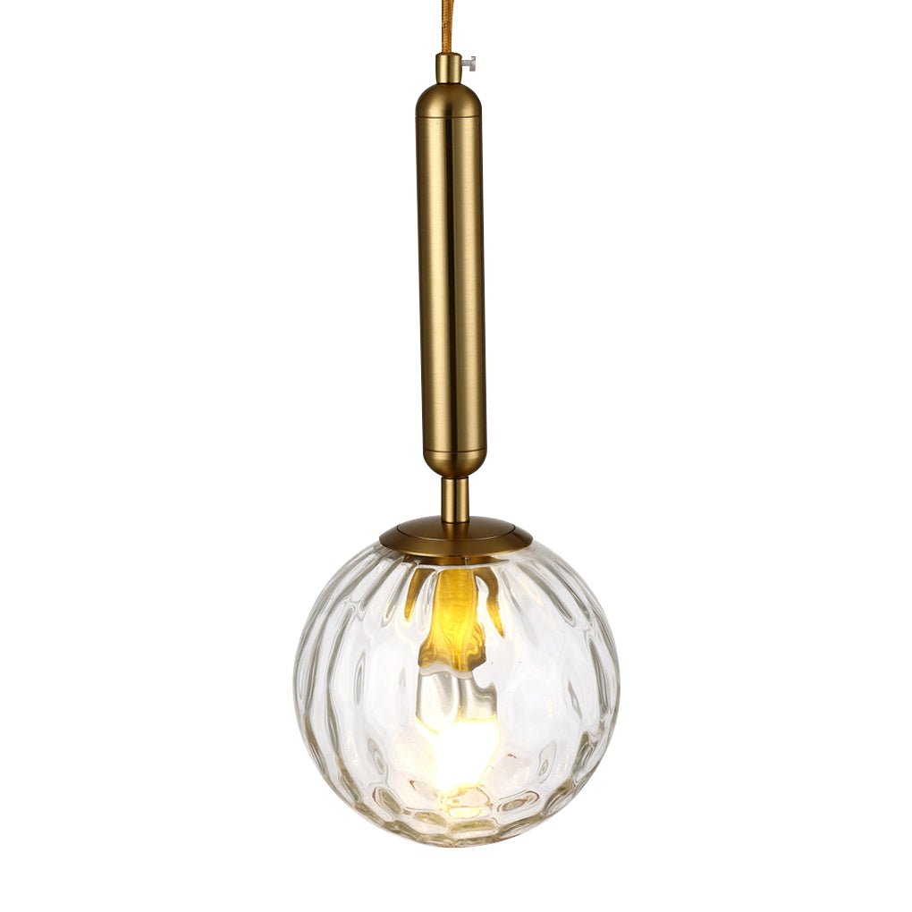 Nordic Minimalist Water Pattern Glass LED Pendant Light for Bedroom, Bedside, or Bar