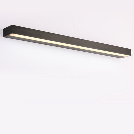 Rectangle LED Bathroom Vanity Light with Downlight Design