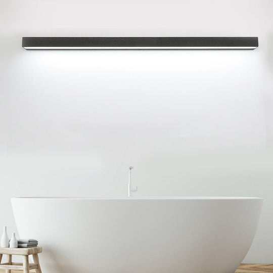 Rectangle LED Bathroom Vanity Light with Downlight Design