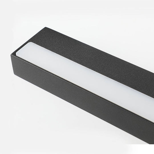 Rectangle LED Bathroom Vanity Light with Downlight Design