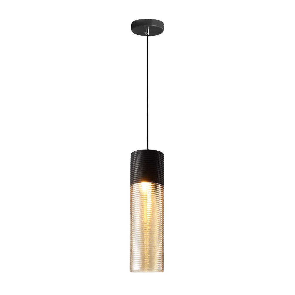 Nordic Modern Minimalist Spiral Pattern Glass Chandelier for Café, Bedside, or Bar