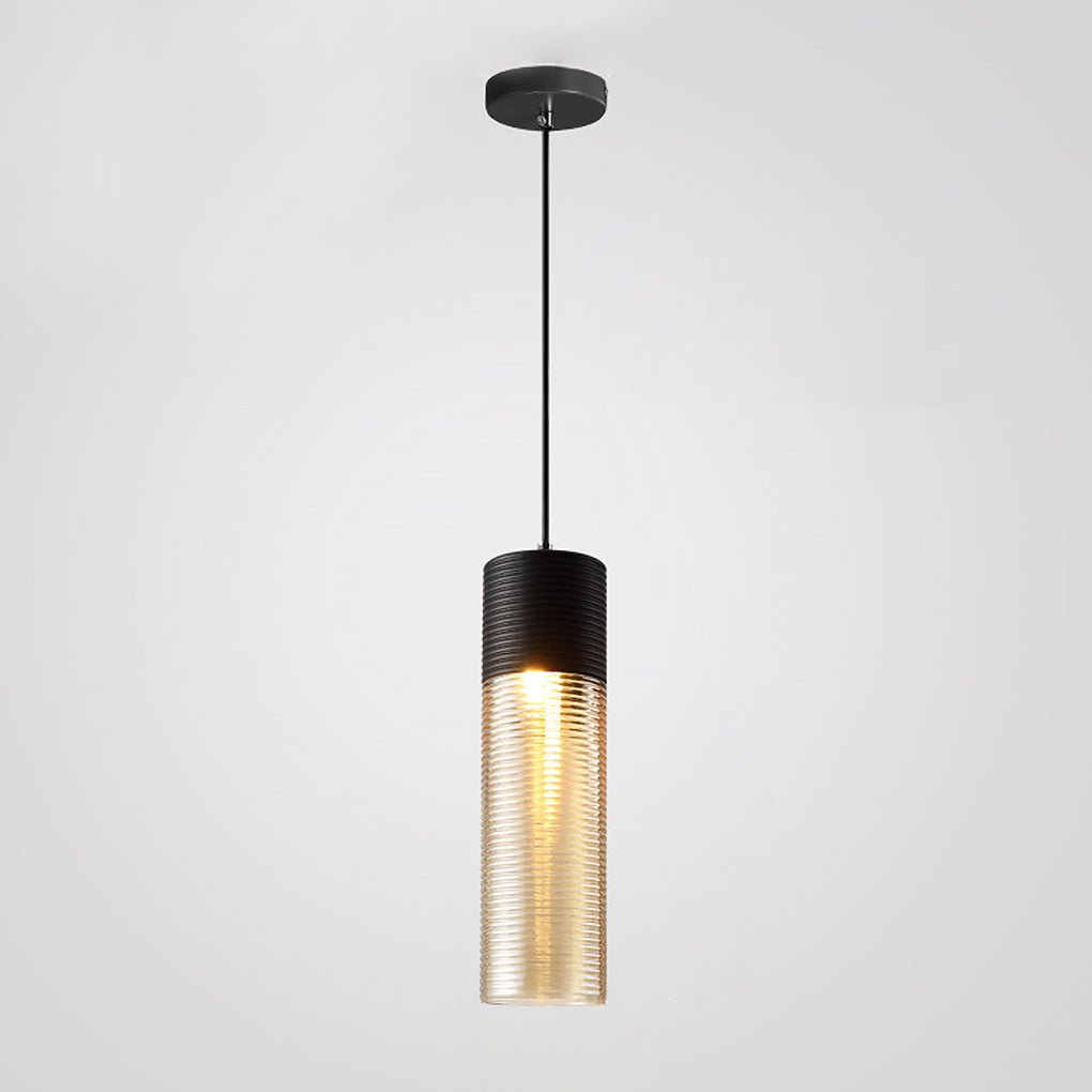Nordic Modern Minimalist Spiral Pattern Glass Chandelier for Café, Bedside, or Bar