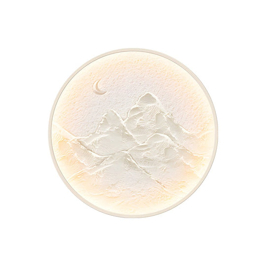 Nordic Moon Wall Sconce – Round Mountain Moon Decorative Painting Lamp