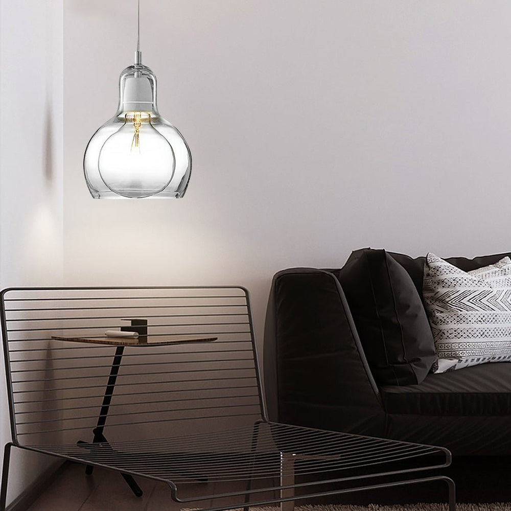 Nordic Post-Modern Minimalist Glass Chandelier – Bedside, Entryway, or Bar