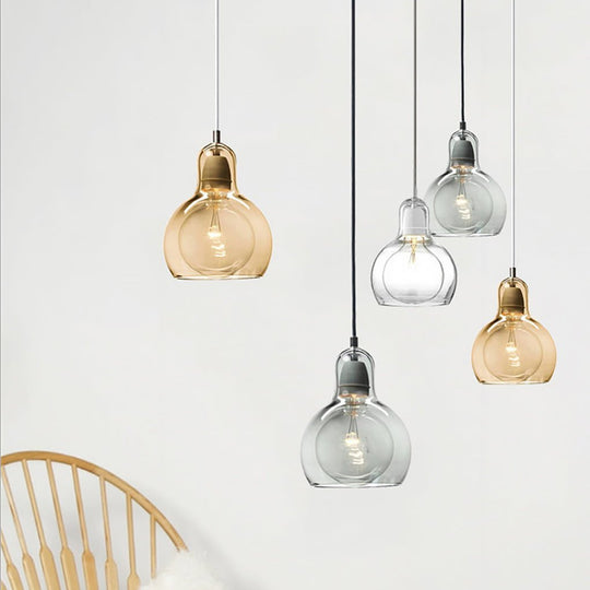 Nordic Post-Modern Minimalist Glass Chandelier – Bedside, Entryway, or Bar