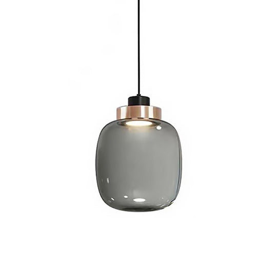 Nordic Postmodern Minimalist Warm Light LED Glass Pendant Light for Bedside or Dining Table