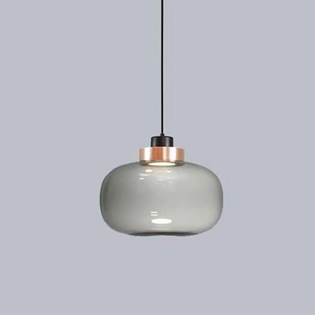Nordic Postmodern Minimalist Warm Light LED Glass Pendant Light for Bedside or Dining Table