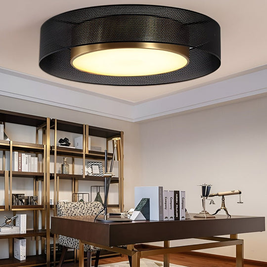 Nordic Round Dimmable LED Ceiling Light – Flush Mount with Remote Control