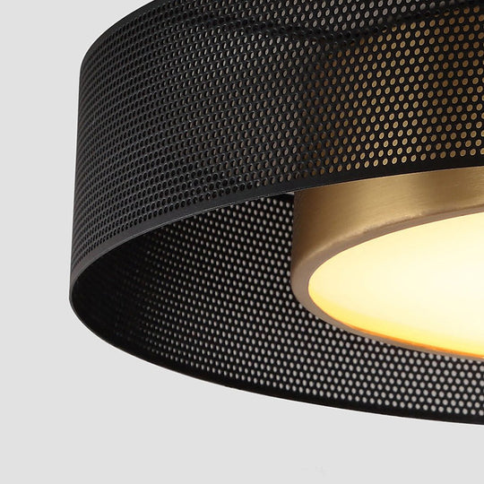 Nordic Round Dimmable LED Ceiling Light – Flush Mount with Remote Control