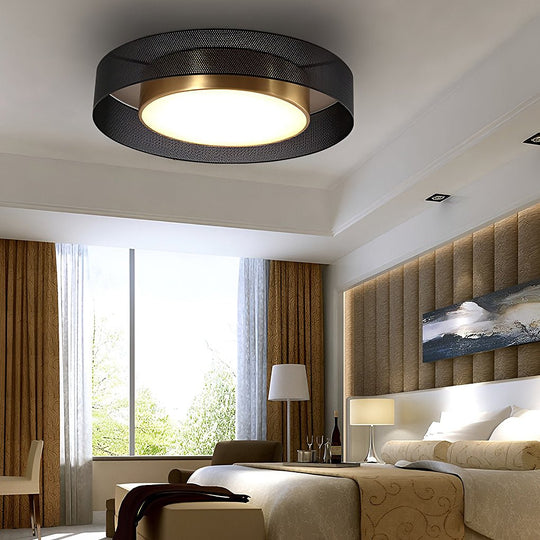 Nordic Round Dimmable LED Ceiling Light – Flush Mount with Remote Control