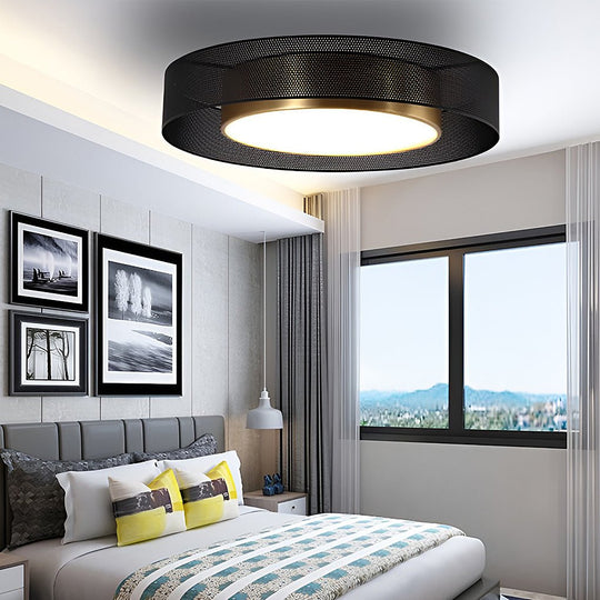 Nordic Round Dimmable LED Ceiling Light – Flush Mount with Remote Control