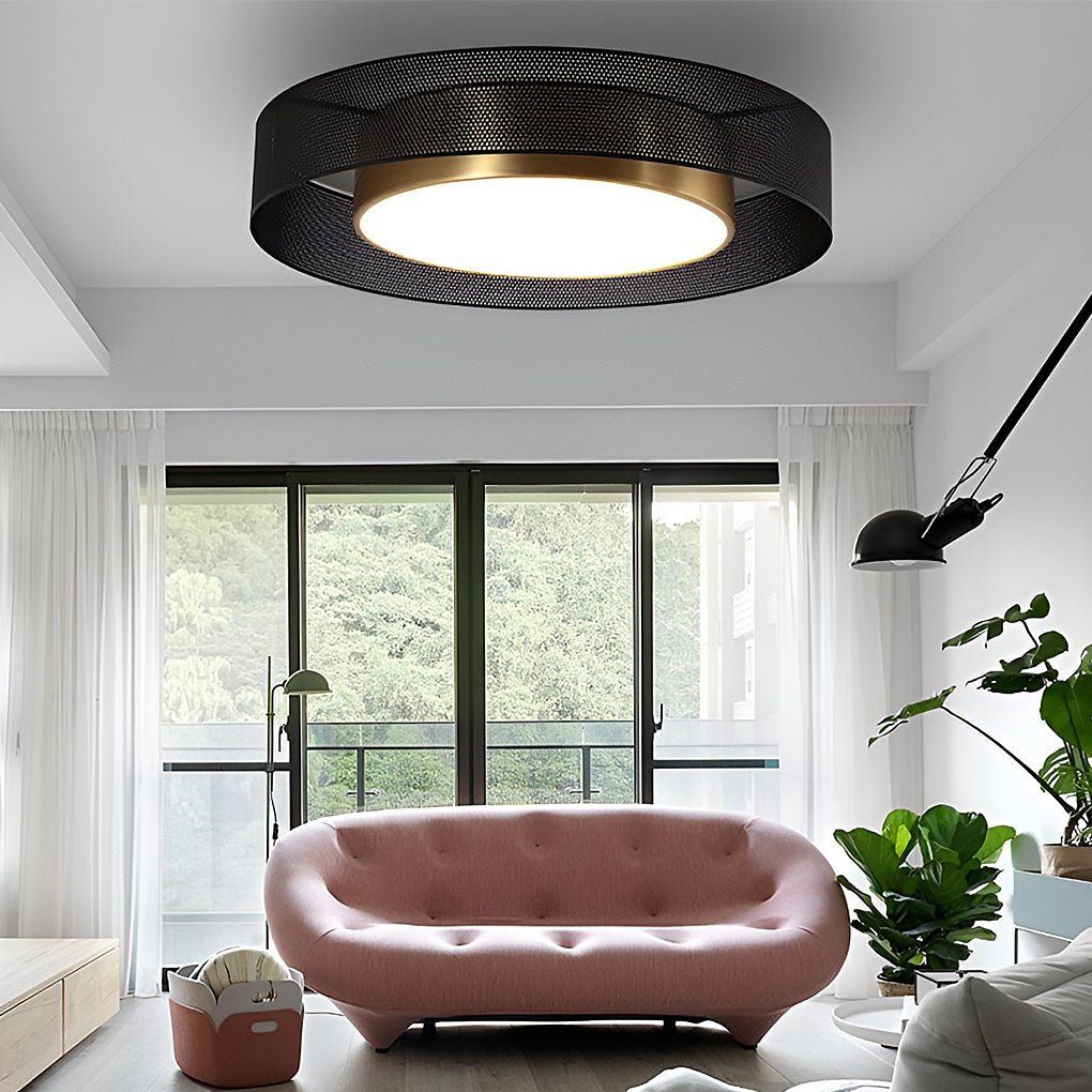 Nordic Round Dimmable LED Ceiling Light – Flush Mount with Remote Control
