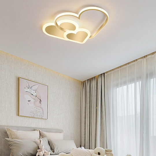 Nordic Style Creative Heart Shape LED Ceiling Light for Kids’ Room