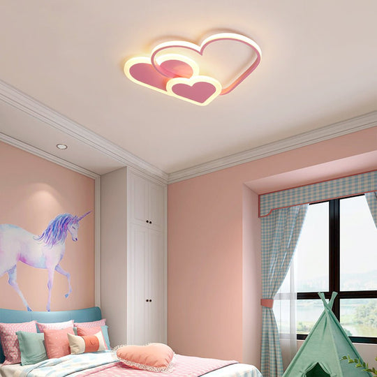 Nordic Style Creative Heart Shape LED Ceiling Light for Kids’ Room