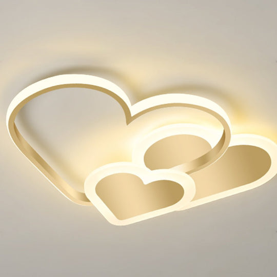 Nordic Style Creative Heart Shape LED Ceiling Light for Kids’ Room