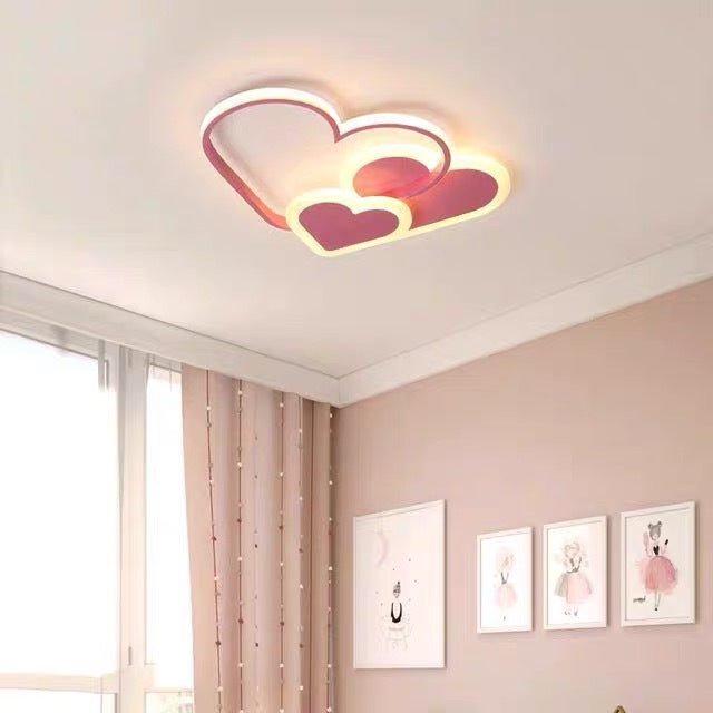 Nordic Style Creative Heart Shape LED Ceiling Light for Kids’ Room