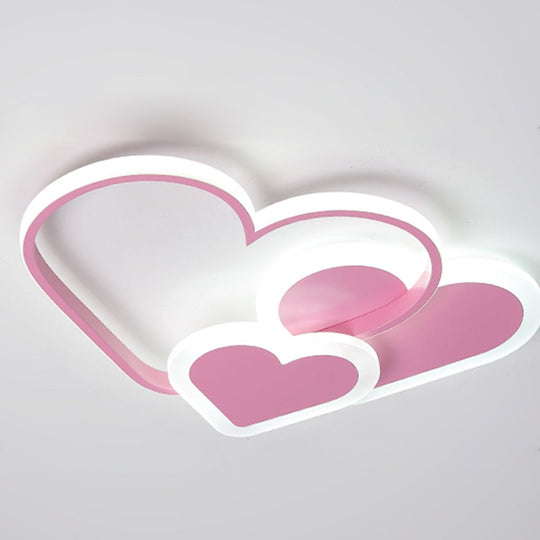 Nordic Style Creative Heart Shape LED Ceiling Light for Kids’ Room