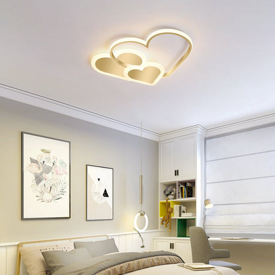 Nordic Style Creative Heart Shape LED Ceiling Light for Kids’ Room