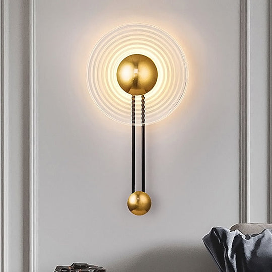 Nordic Ripple Glass Decorative LED Wall Lamp