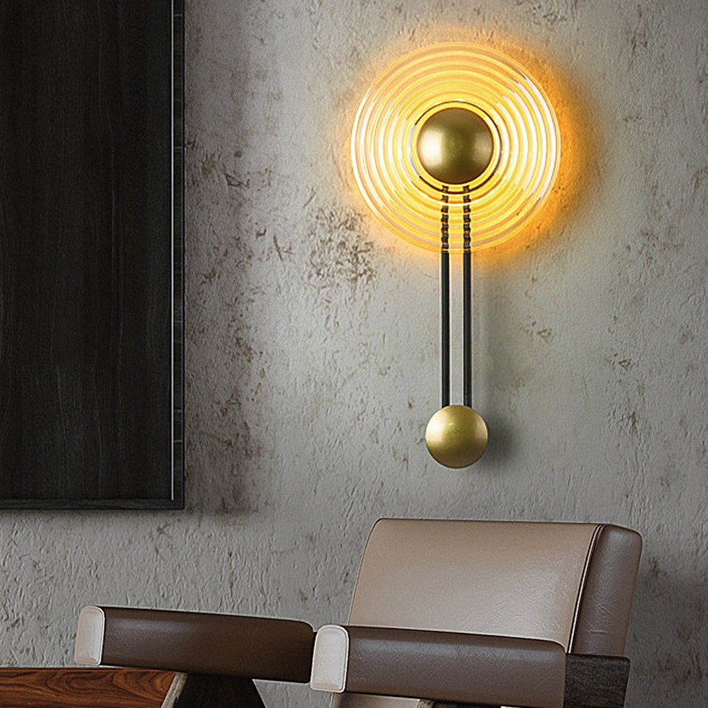 Nordic Ripple Glass Decorative LED Wall Lamp