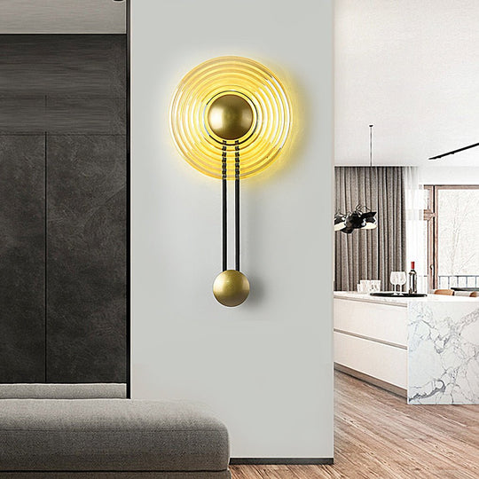 Nordic Ripple Glass Decorative LED Wall Lamp