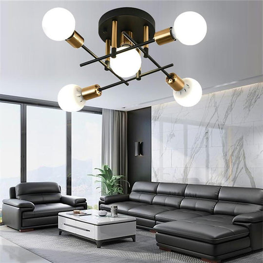 Geometric Artistic LED Country Nordic Ceiling Light Flush Mount