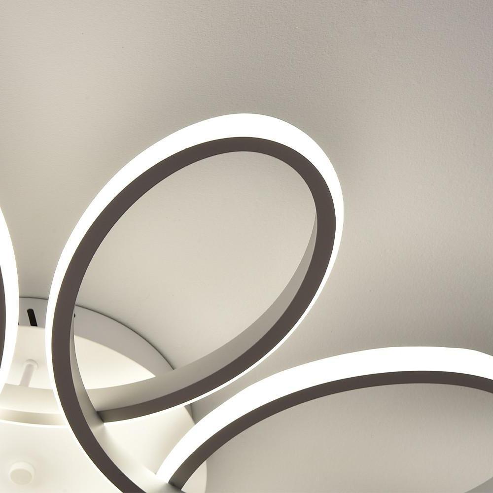 Flower Shaped Dimmable LED White Modern Ceiling Light – Flush Mount