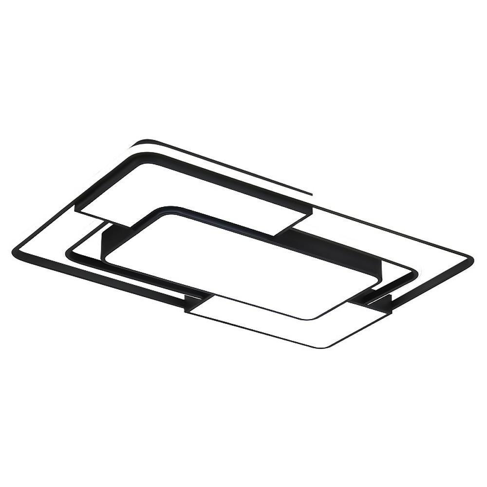 Square LED – Geometric Overlay Flush Mount Ceiling Light for Bedroom and Living Spaces