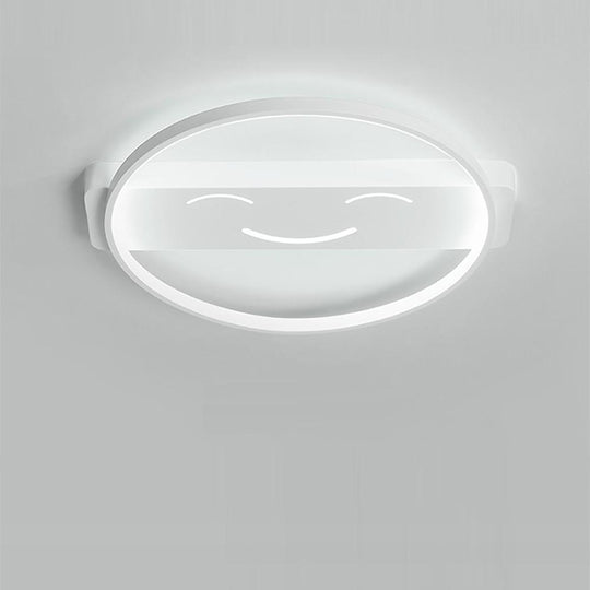 Circle Shaped Face Metal LED Flush Mount Ceiling Light