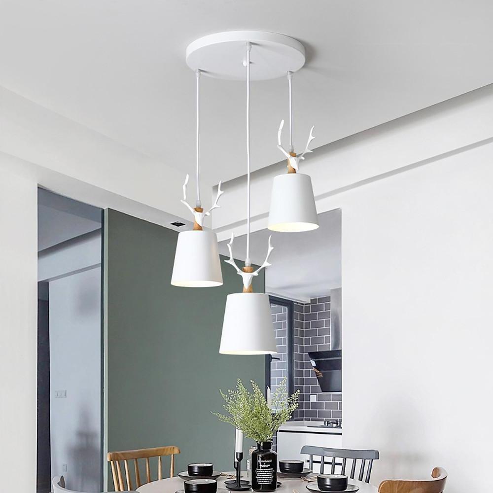 3 Light Antler Design LED Classic Chandelier Pendant Light Hanging Lamp