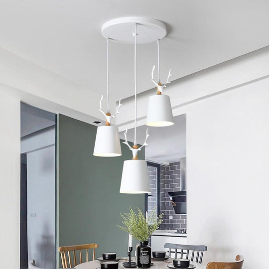 3 Light Antler Design LED Classic Chandelier Pendant Light Hanging Lamp