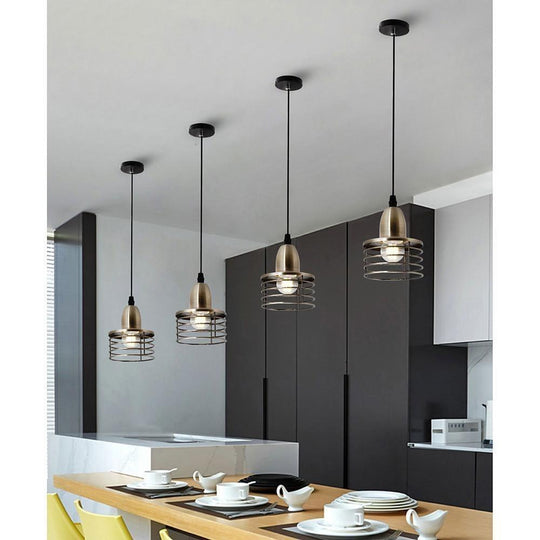Spring Lampshade Vintage Country Pendant Light