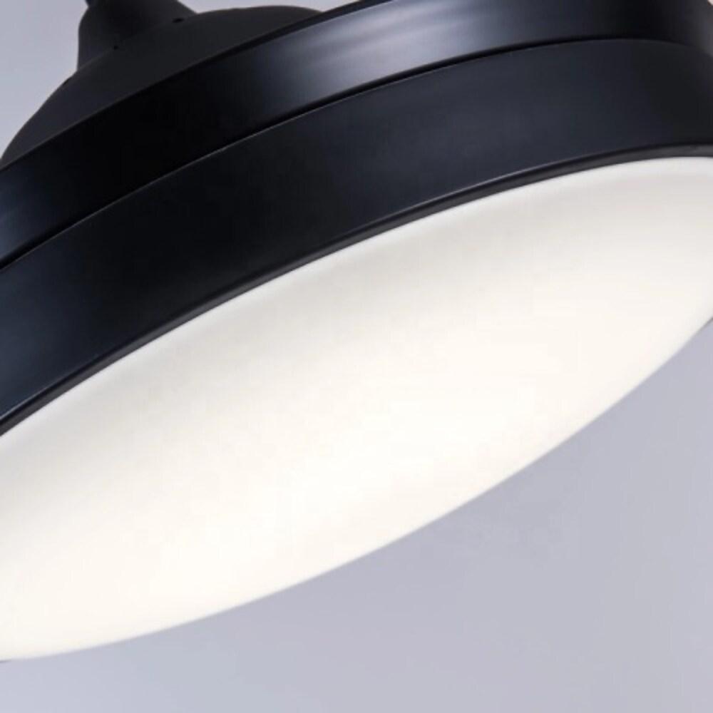 Nordic Round Drum LED Retractable Ceiling Fan in 15 or 19 Inch