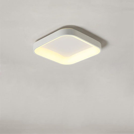 Square Shaped Modern LED Flush Mount Ceiling Light – Bedroom