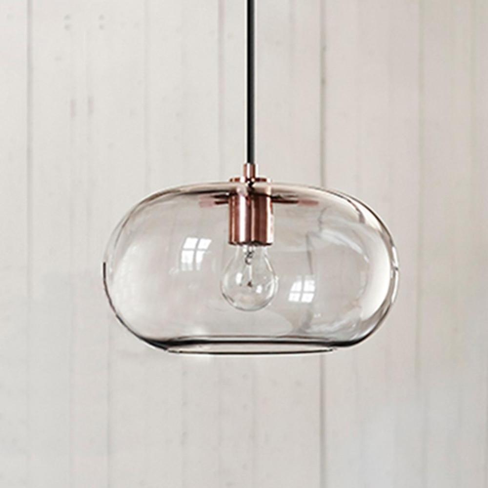 Elongated Globe Glass LED Nordic Pendant Light