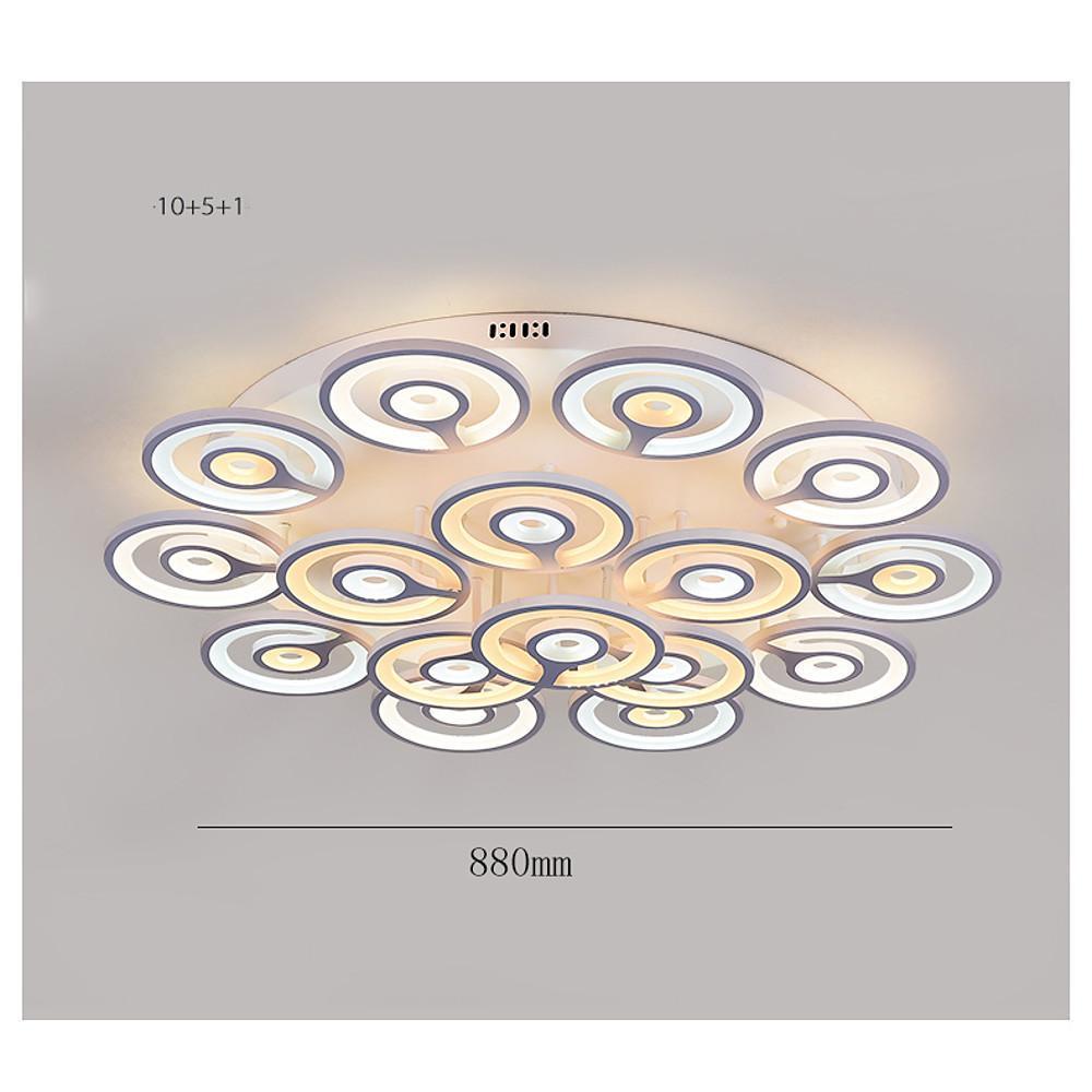 Round Flower Shaped LED Modern Flush Mount Ceiling Light