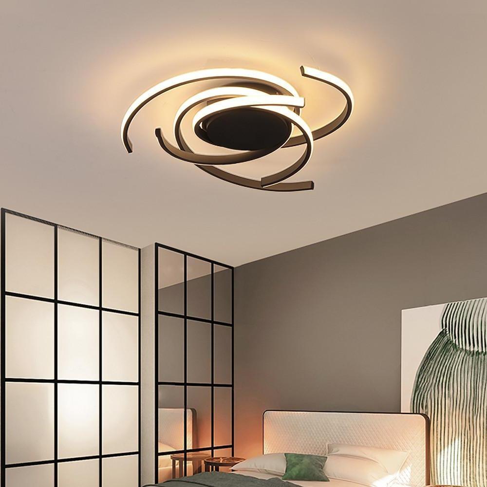 Abstract Curve Dimmable LED Nordic Ceiling Light Flush Mount Lamp