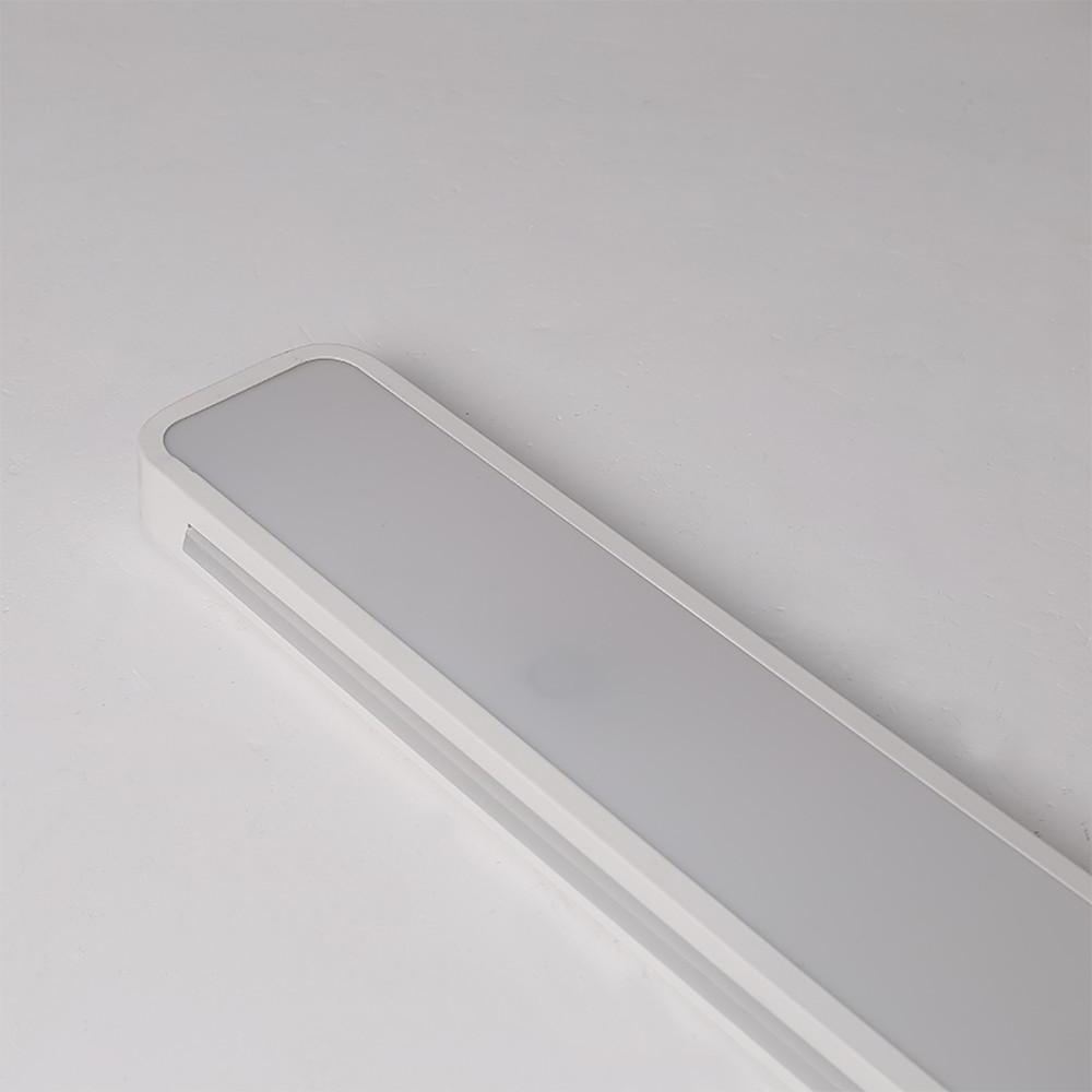 Rectangular Black/White Metal LED Flush Mount Ceiling Light