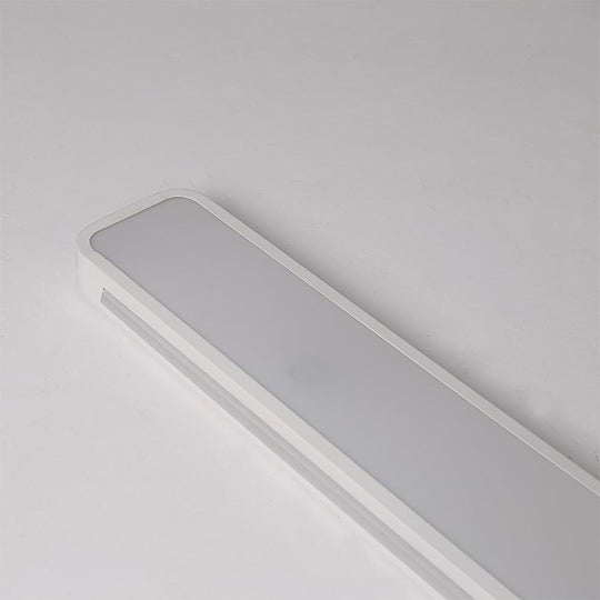 Rectangular Black/White Metal LED Flush Mount Ceiling Light