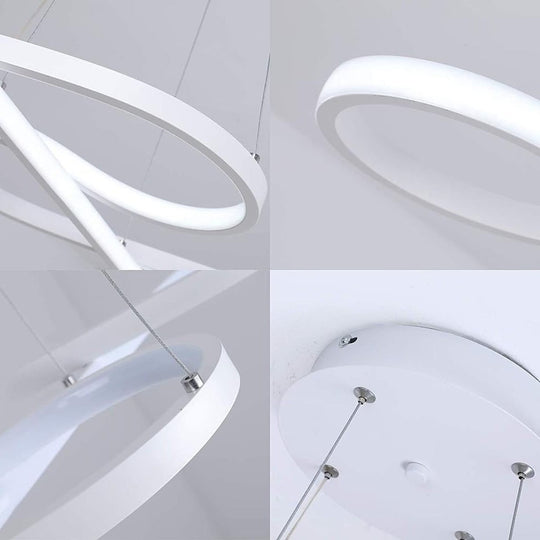 Ribbon LED Pendant Light with Nordic Geometric Linear Design