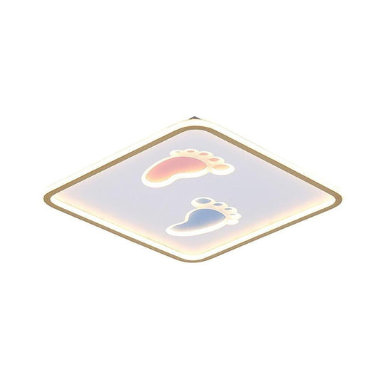 Feet Image Novelty Nordic Metal LED Flush Mount Ceiling Light
