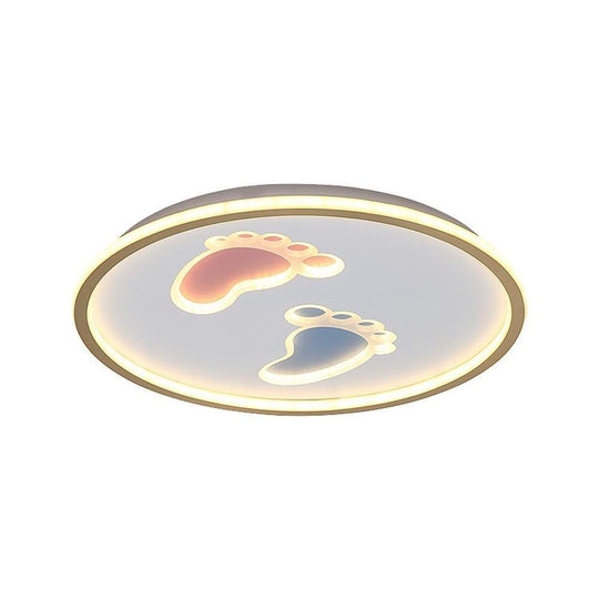 Feet Image Novelty Nordic Metal LED Flush Mount Ceiling Light