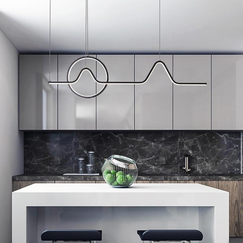 Circular Linear Dimmable LED Modern Chandelier
