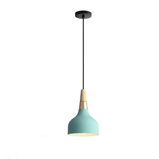 Wood and Metal LED Modern Pendant Light